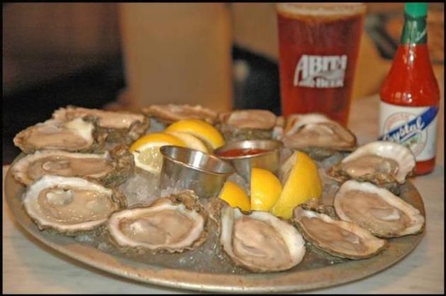 Oysters on half shell
