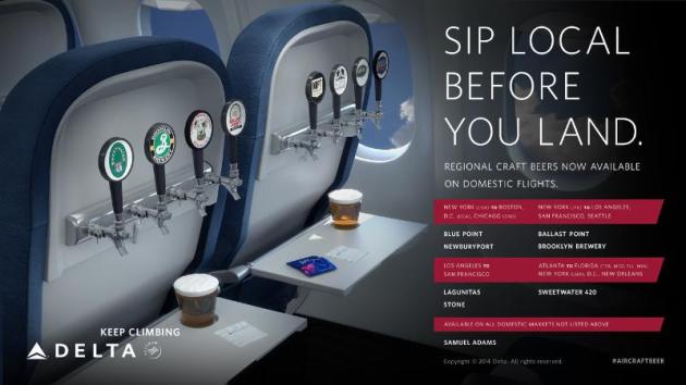 Delta Air Lines Regional Craft Beers